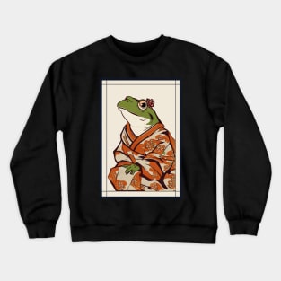 Frog japanese with kimono vintage Crewneck Sweatshirt